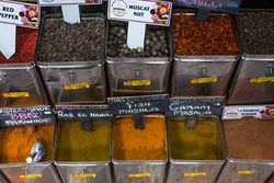 Tins of different spices