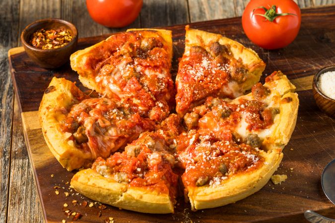 Homemade Mini Chicago Style Deep Dish Pizza