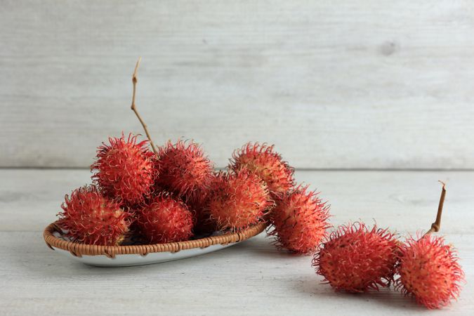 Fresh and Ripe Rambutan Sweet Tropical Fruit
