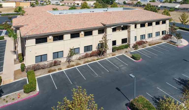 Aerial View Of Industrial Commerce Office Buildings
