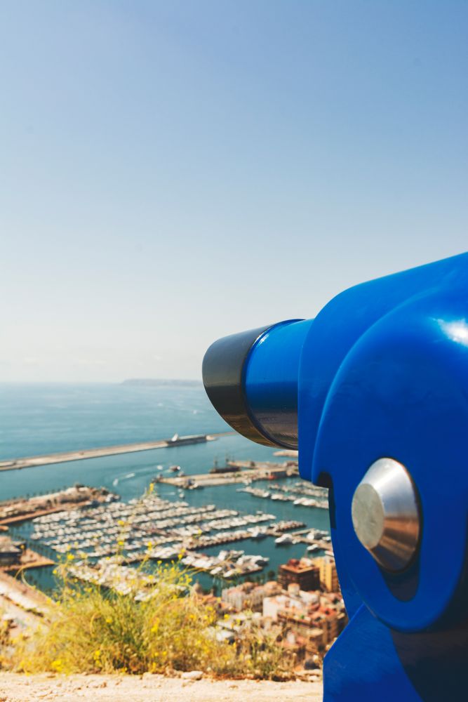 Breathtaking coastal landscape in bright day