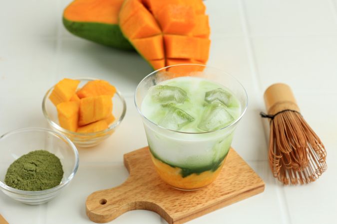 A Cup of Matcha Mango