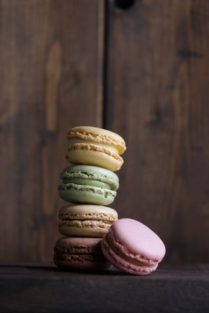 Stack of fresh crunchy macaroons