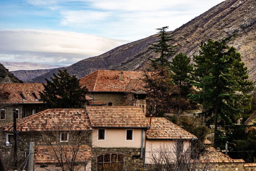 Famous Ateni village close to Gori in  Shila Kartli region, Georgia,