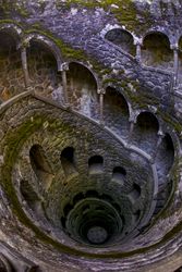 Historic spiral stairs in old building