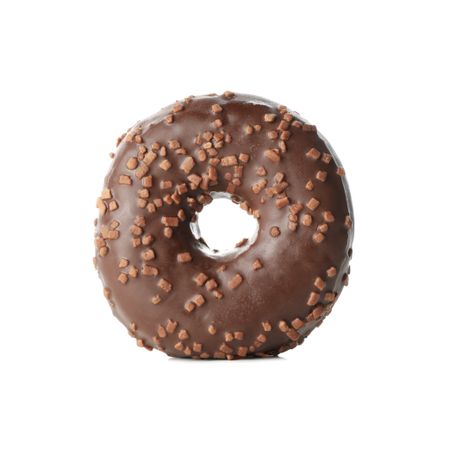 Tasty one donut isolated on plain background