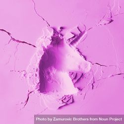 Pink powder texture with unicorn impression bEy3Vb