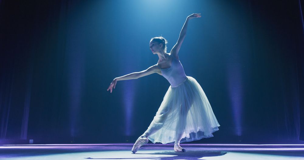 Graceful Classical Ballet Female Dancer Performing a Choreography