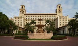 Neoclassical architecture of The Breakers luxury beachfront resort A0y2L5