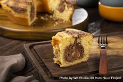 Homemade marble cake. Delicious marble cake with chocolate and vanilla. 432qZX
