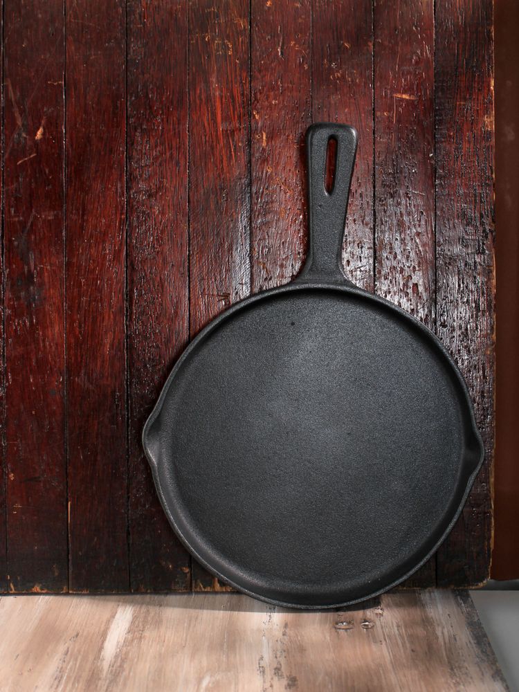 Empty Brand New Cast Iron Skillet