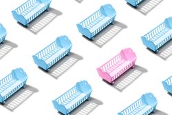 Blue Baby crib pattern