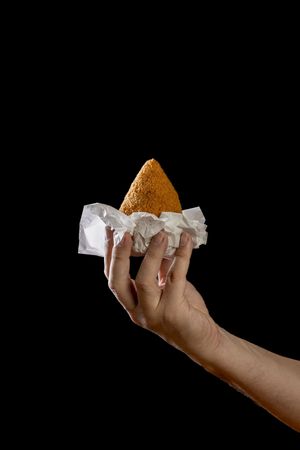 Sicilian Arancino in Hand