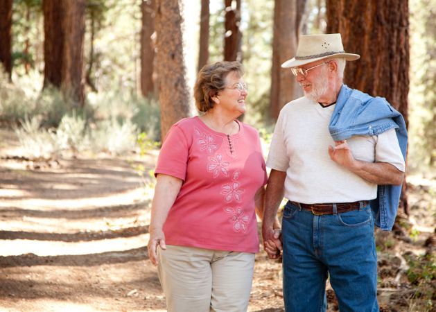 Loving Mature Couple Walking Together