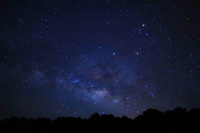Milky way galaxy at Phu Hin Rong Kla National Park in Phitsanulok, Thailand
