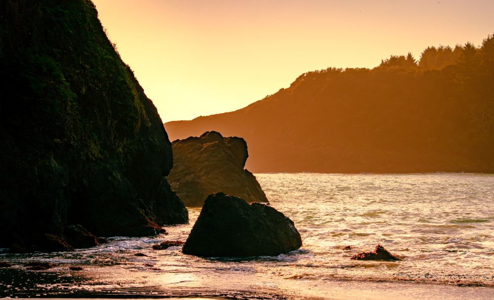 Quiet cove at dusk