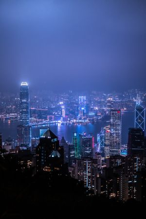 Hong Kong cityscape during night time