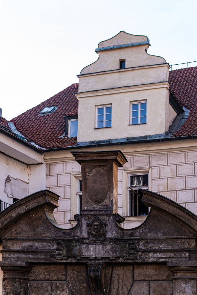Decooration of the building in Old Prague