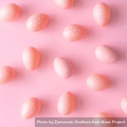 Pink Easter eggs on pink table 4ZxRN0