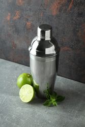 Concept of preparing alcohol drink or cocktail, shaker