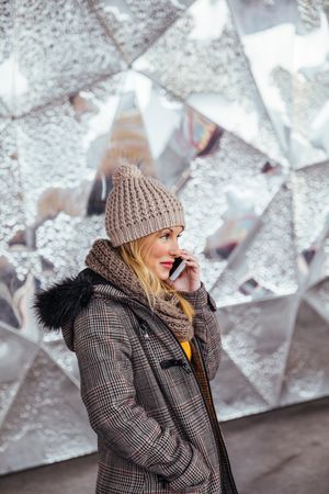 Young woman talking on the phone