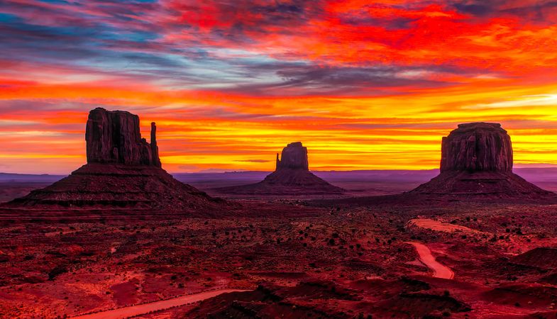 Monument Valley at sunset, Utah