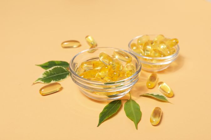 Immunity support capsules - Omega, health care concept