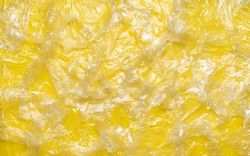 Multitude of clear plastic bags