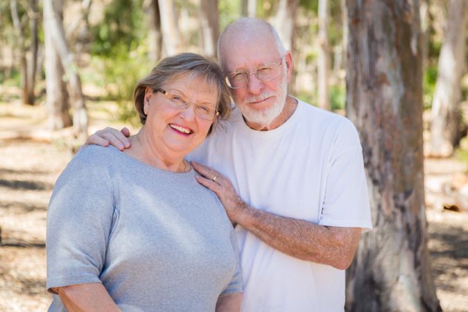 Happy Mature Couple Portrait Outdoors