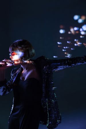 Female singer on stage