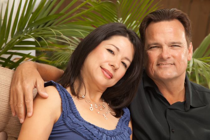Portrait of Happy Interracial Couple
