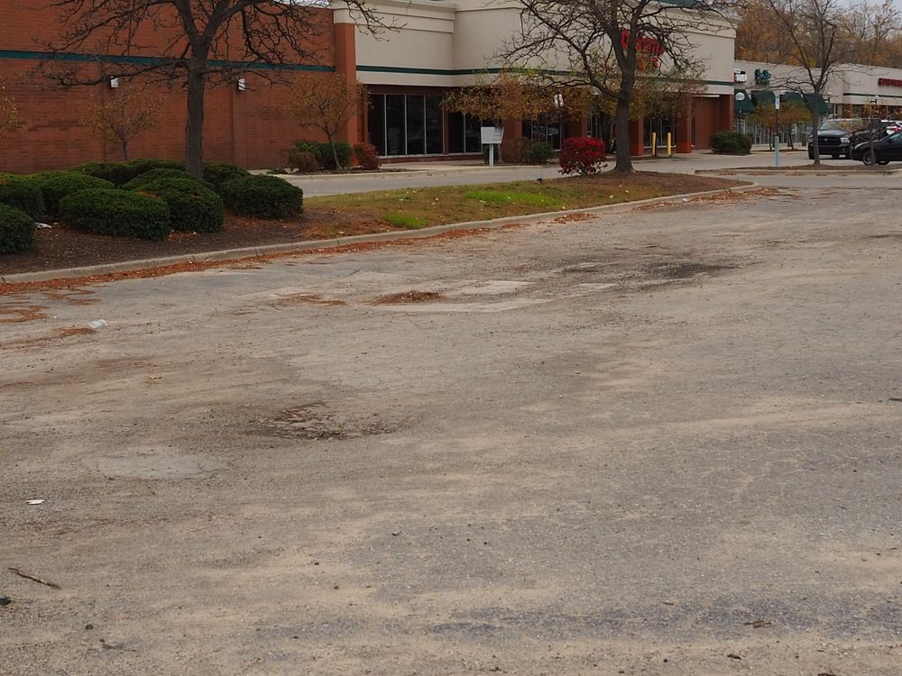 Road near building in suburb