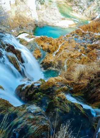beautiful Falls in Plitvice Lakes National Park, Croatia.