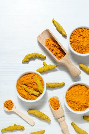 Fragrant seasoning - turmeric, one of the main ingredients in Indian curry