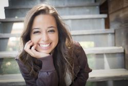 Young Adult Woman Portrait on Staircase