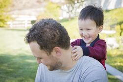 Father Having Fun with His Son