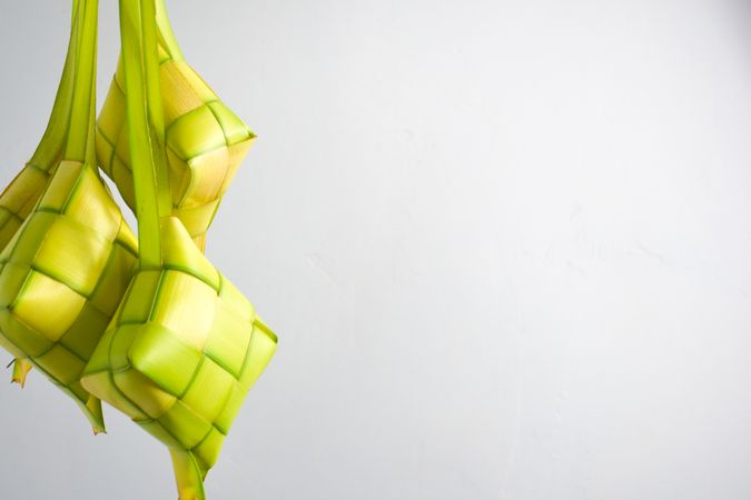Close up Ketupat and copy space