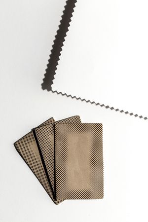 Natural leather labels for price or advertising
