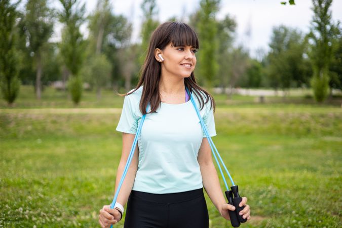 Sport woman on fitness training outdoors workout