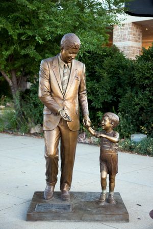 President John F. Kennedy and his son John in "Presidents Walk,” Rapid City, South Dakota