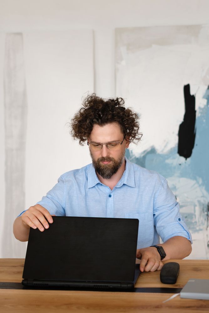 Businessman Working Laptop