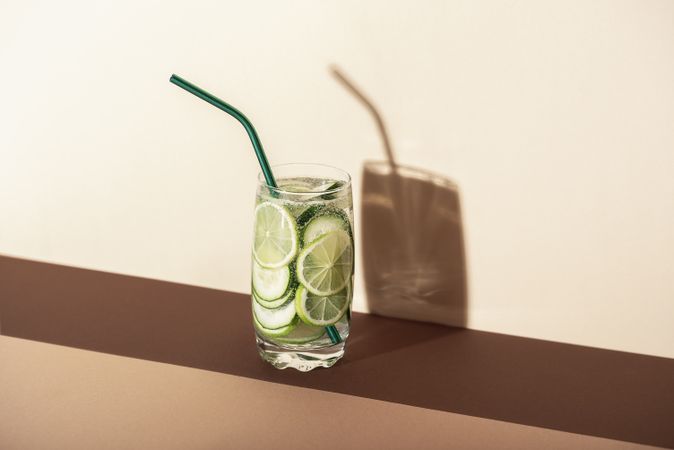 Cucumber and lime tonic water