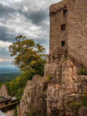 Sunset over Ancient Hohenbaden Castle
