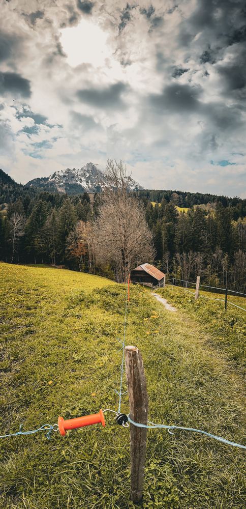 Farm trail to stable, Rougemont, Switzerland