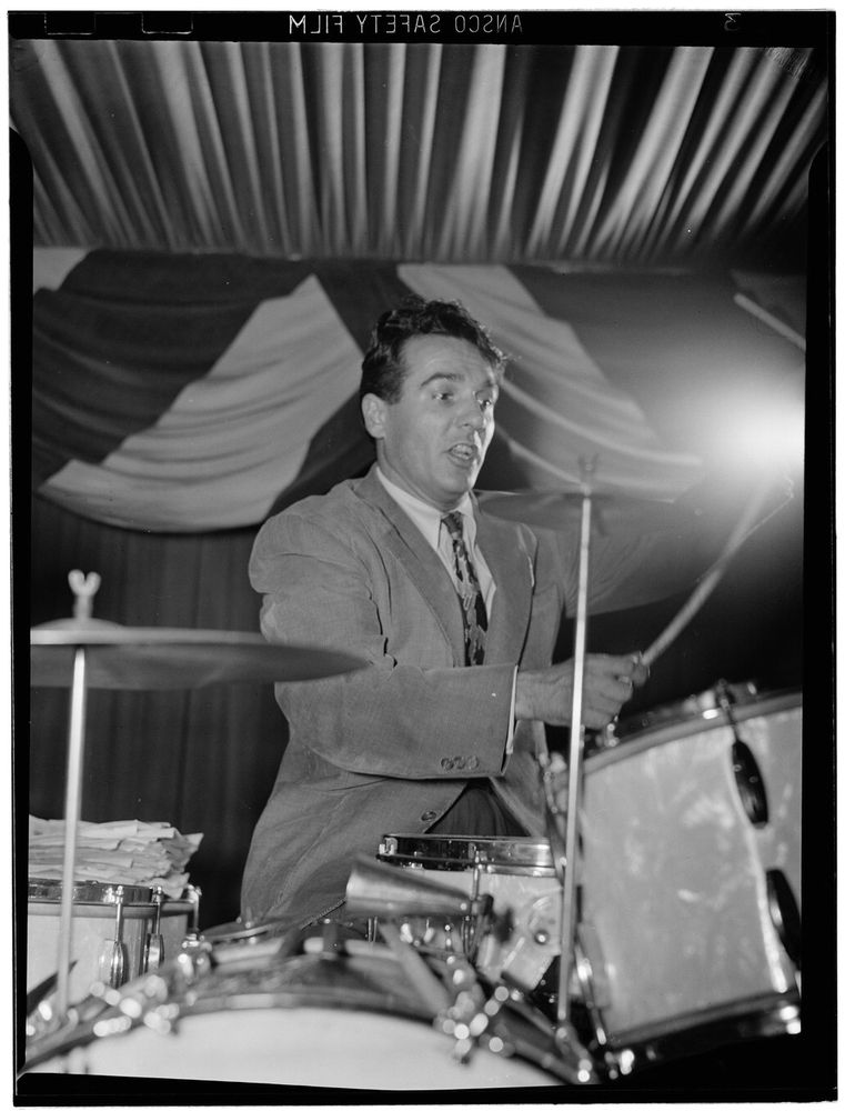 New York City, New York, USA - June 1946: Portrait of Gene Krupa, 400 Restaurant
