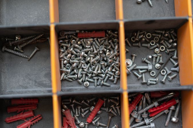 A toolbox of screws