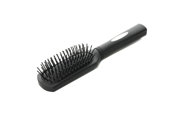 hair brush isolated on plain background