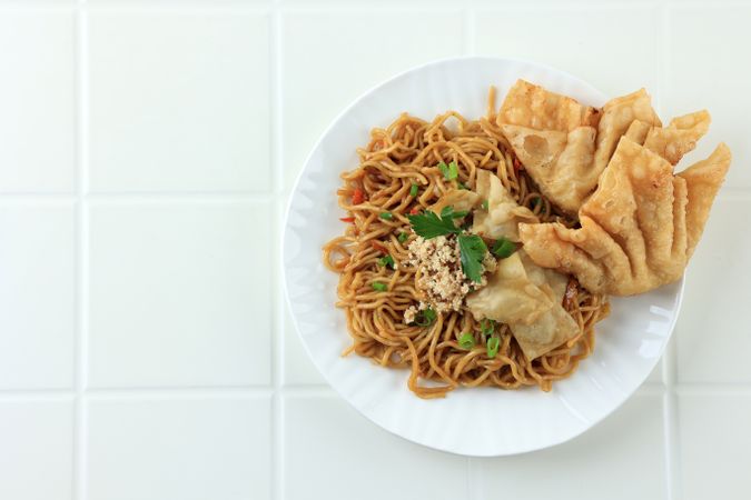 Mie Gacoan, Popular Spicy Indonesian Fried Noodle with Fried Dumpling