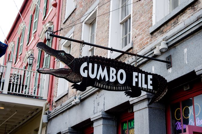 Gumbo File sign in New Orleans, Louisiana