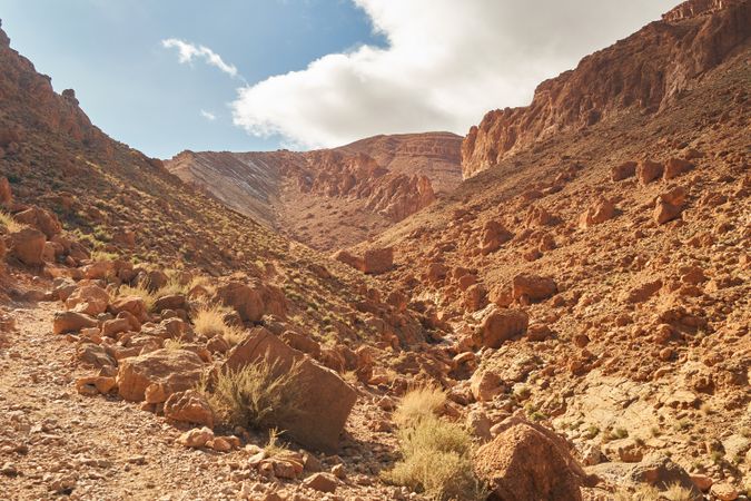 Picturesque view of mountains in the desert